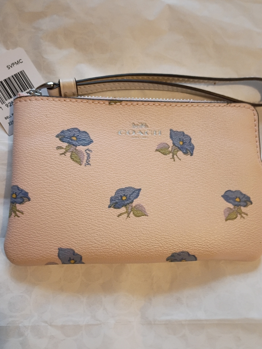 Coach Limited Edition Blue Bell Floral Wristlet NWT